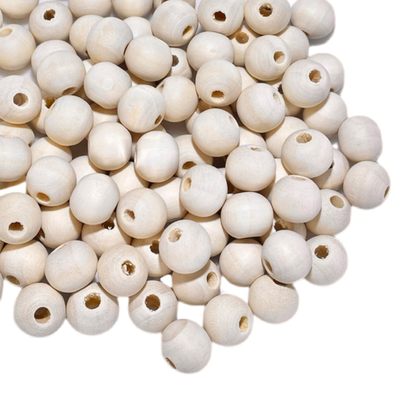 100個 ウッドビーズ 丸 木目 木製 天然 4mm 6mm 8mm 10mm 12mm14mm 16mm 20mm 1枚目の画像