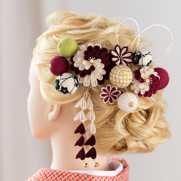 つまみ細工　髪飾り　水引　成人式　七五三　着物　袴　浴衣　振袖　卒業式　結婚式 髪飾り 成人式 振袖 七五三 着物 和装 袴 水引 入学式 卒業式 つまみ