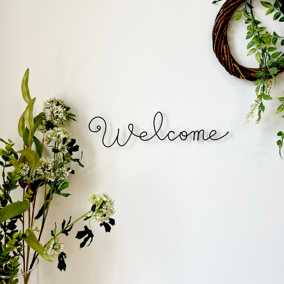 ワイヤークラフト ウエルカム Welcome ( 大文字タイプ ) ワイヤーアート ワイヤークラフト