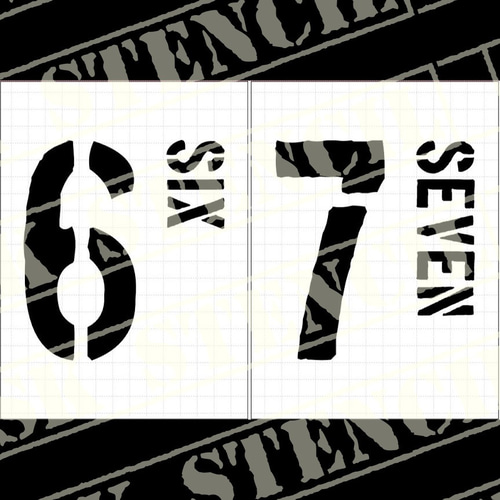 ステンシルシート 【特大・数字セットB】 その他素材 ⚠プロフ必読⚠SK