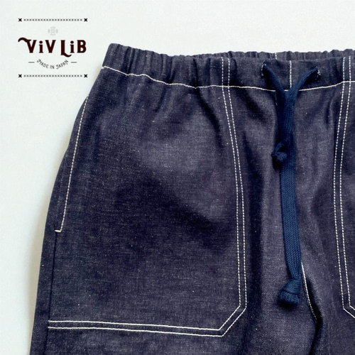 岡山セルビッジデニム ワイドイージーパンツ（白ステッチ） パンツ