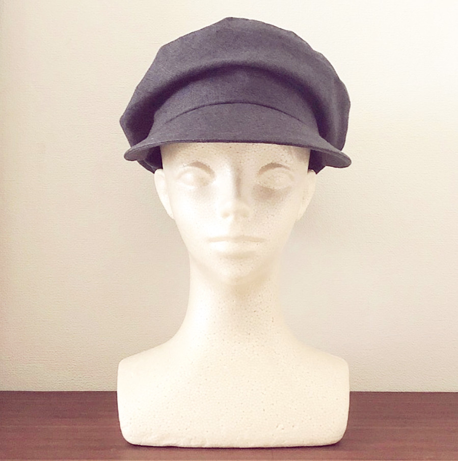 カタチキュートなキャスケット　リネン　スモーキーグレー