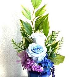 手染め布花 春の歌⓸ 薔薇1枝 玄関・和洋の空間・お部屋のインテリア