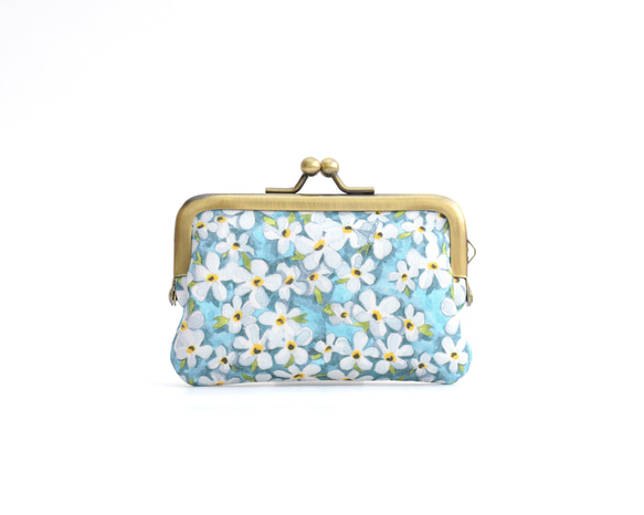 口金包 - Frame purse (S) - Liberty "Petal Wish" Blue [123] 第3張的照片