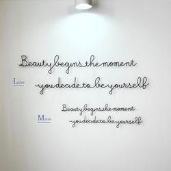 ココシャネル名言（Ｌサイズ）　 ワイヤーアート ワイヤークラフト ワイヤーレタリング 壁飾り 8枚目の画像