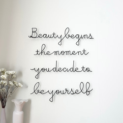 ココシャネル名言（Ｌサイズ）　 ワイヤーアート ワイヤークラフト ワイヤーレタリング 壁飾り 6枚目の画像