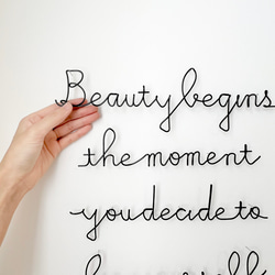 ココシャネル名言（Ｌサイズ）　 ワイヤーアート ワイヤークラフト ワイヤーレタリング 壁飾り 7枚目の画像