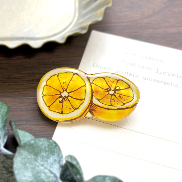 Lemon Brooch｜レモンブローチ〔夏のフルーツ〕 2枚目の画像