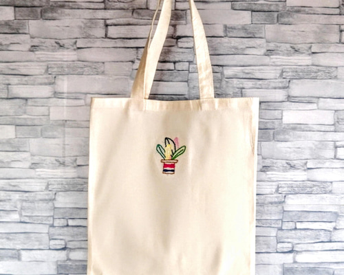 【完売必至】J W ANDERSON■花柄刺繍 トートバッグ A4対応 花の刺繍 トートバッグ ショルダーバッグ ベージュ ワッペン A4