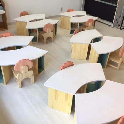 幼児用机 木製『まあるいつくえ mini♡』 子供用机 学習机 幼児用机 木製『まあるいつくえ mini♡』 子供用机 学習机