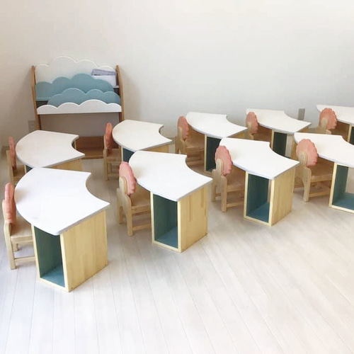 幼児用机 木製『まあるいつくえ mini♡』 子供用机 学習机 幼児用机 木製『まあるいつくえ mini♡』 子供用机 学習机