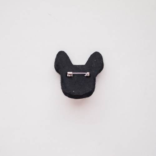 フレンチブルドッグ・フレブル・羊毛フェルトブローチ 羊毛フェルト