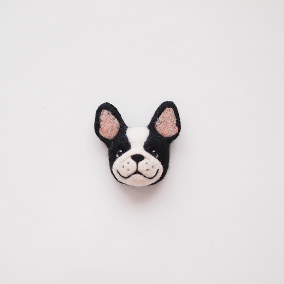 羊毛フェルトフレブルのブローチ確認写真❣️ 羊毛フェルトフレンチブルドック のブローチの通販 by
