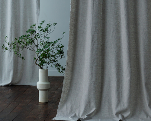 THE CONRAN SHOP グレー カーテン リネン100%