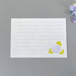 紫陽花のミニレターセット　美しい花　日本の美（活版印刷）【3セット入】 4枚目の画像
