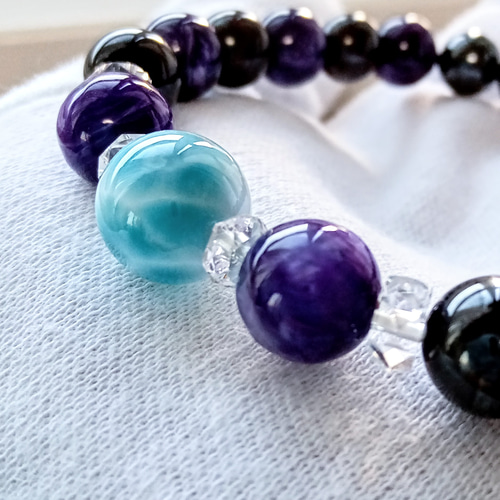 ✿天然美品❨特極上❩厳選11 mmラリマー珠玉*チャロアイト