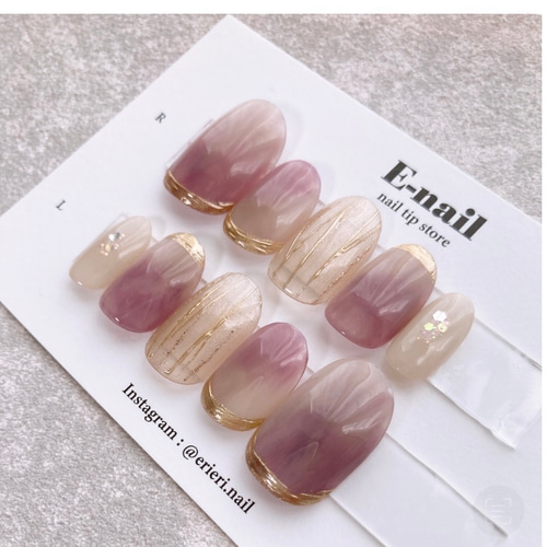 パープル ニュアンス♡ ネイルチップ ニュアンス/もやもや/ミラー 紫