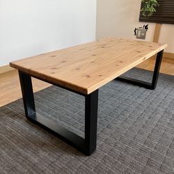 ローテーブル ロ型アイアン脚 1000×500×330mm ローテーブル・リビング