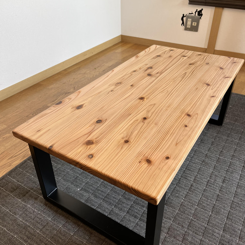 ローテーブル ロ型アイアン脚 1000×500×330mm ローテーブル・リビング