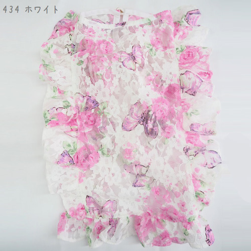 フレアワンピース 花柄 蝶々 トップス フレア レース 春 夏