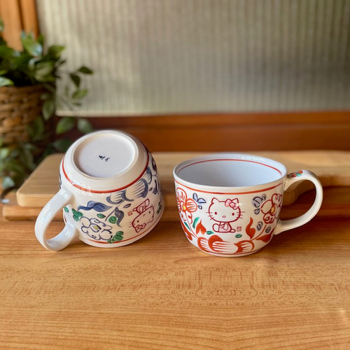 サンリオ ハローキティ×麦山窯 カフェオレボウル - Hello Kitty 藍