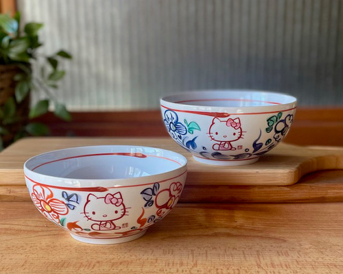 サンリオ ハローキティ×麦山窯 まるぼうる430ml - Hello Kitty 藍