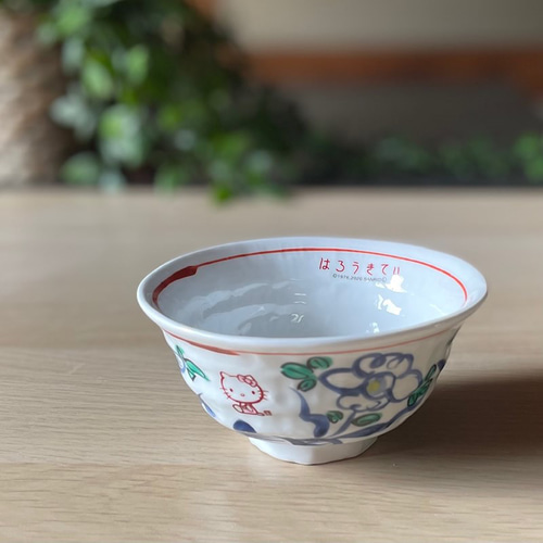 サンリオ ハローキティ×麦山窯 ろくべ型豆茶碗 - Hello Kitty 藍