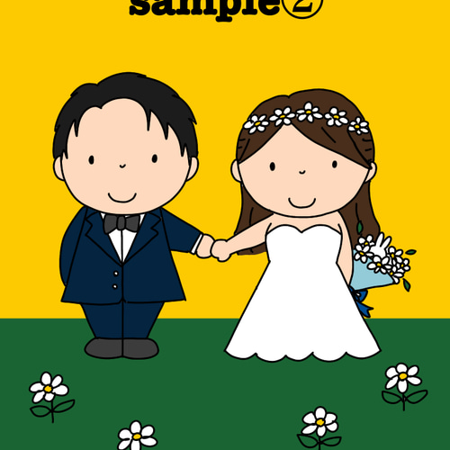 大好評！】ミッフィー風オーダーイラスト ウェルカムボード 結婚式や 