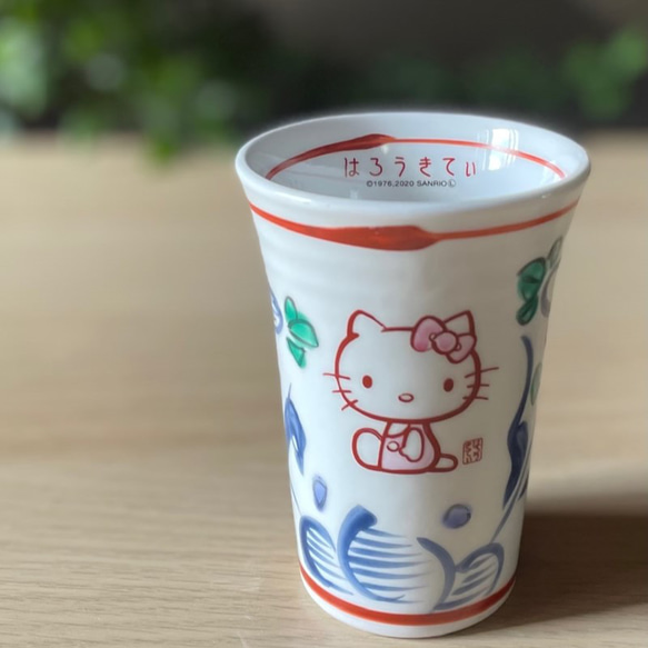 サンリオ ハローキティ×麦山窯 たんぶらー165ml - Hello Kitty 藍（あお） 1枚目の画像