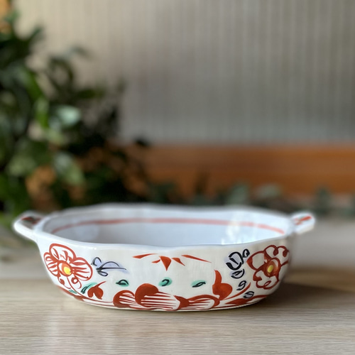 サンリオ ハローキティ×麦山窯 ぐらたん皿 - Hello Kitty 紅（あか