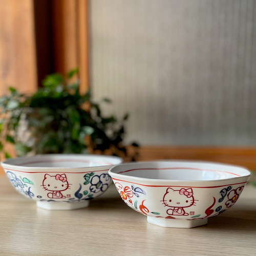 サンリオ ハローキティ×麦山窯 八角ぼうる15cm - Hello Kitty 藍