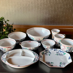 サンリオ ハローキティ×麦山窯 ろくべ型豆茶碗 - Hello Kitty 紅（あか） 11枚目の画像
