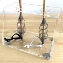 本能をくすぐる猫じゃらし「ばねじゃらし」天然木 マホガニー色　超弾性ワイヤー採用！ 6枚目の画像