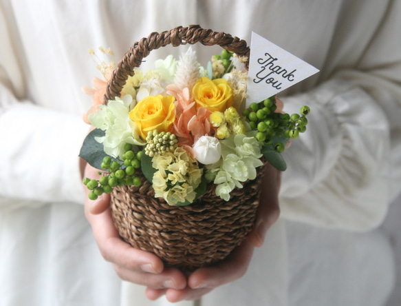 Flower basket (S) Yellow 1枚目の画像