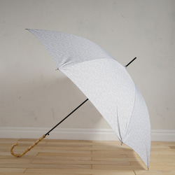 竹の傘 blowing flower grey 晴雨兼用 長傘 ALCEDO 161020 日傘 雨傘 小花柄 グレー 12枚目の画像