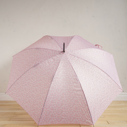 竹の傘 blowing flower pink 晴雨兼用 長傘 ALCEDO 161021 日傘 雨傘 小花柄 ピンク 19枚目の画像