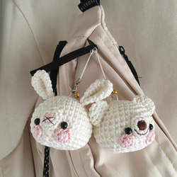 ハンドメイド あみぐるみ うさぎ・くま かわいい癒しの