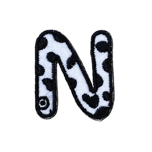 刺繍ワッペン チンアナゴイニシャル【N】 ワッペン・アップリケ