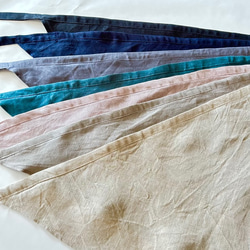三角巾　リネン無地　７色から１色チョイス 4枚目の画像