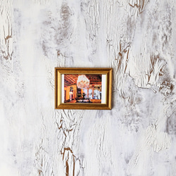 複製画「シャンデリア２」金縁額装・壁掛け・独立スタンド付き 4枚目の画像