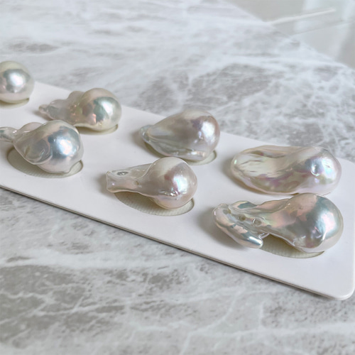 選べる 極大 高品質オイスターパール ペア 2粒 無穴 穴なし 本真珠