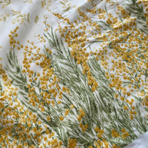 人気生地 再入荷！mimosa『momen-t 綿麻 ソフリー加工 F-2 ホワイト 