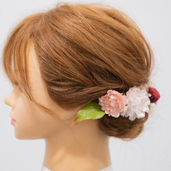 【春の結婚式の桜の髪飾りA】サステナブルフラワー（サクラ）のウェディングヘッドドレス 和装前撮りの白無垢・色打掛 7枚目の画像