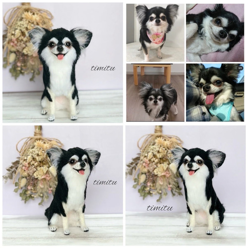 羊毛フェルトうちの子オーダーマスコット ウィペット 愛犬 ぬいぐるみ