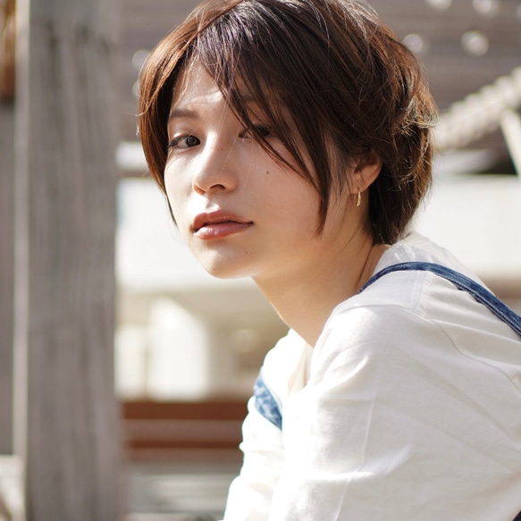 オフィスでも使える定番ピアス！小さなしずく型のピアス（ゴールド/シルバー ）秋　プチギフト　メンズ　華奢　クリスマス 7枚目の画像