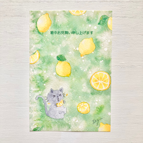 Lemon☆❀カードsize御守り絵画❀ drawing