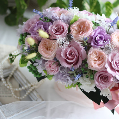 受注生産品》セミオーダー可 プリザーブドフラワー大型