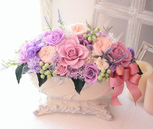 受注生産品》セミオーダー可 プリザーブドフラワー大型アレンジメント