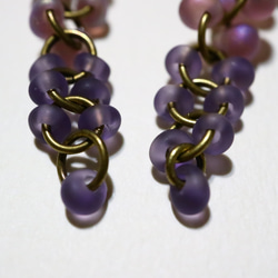 紫藤花耳環*浪漫、優雅、優雅、搖曳、花、春天、紫色、紫色、紫羅蘭 第7張的照片