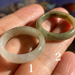RG23-113 美品 22.0号 ミャンマー産 天然 本翡翠 リング 指輪 硬玉 くりぬき 誕生石 4枚目の画像